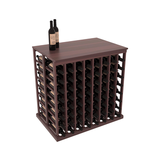 Elementcollection 8 Column Double Deep Island Rack With Top Walnut Stained