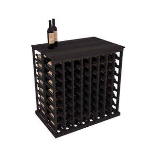 Elementcollection 8 Column Double Deep Island Rack With Top Black Stained