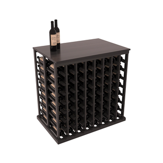 Elementcollection 8 Column Double Deep Island Rack With Top Black Stained