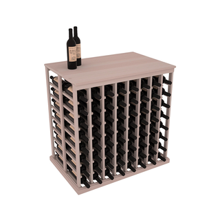 Elementcollection 8 Column Double Deep Island Rack With Top Greywash Stained