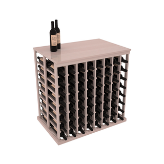 Elementcollection 8 Column Double Deep Island Rack With Top Greywash Stained