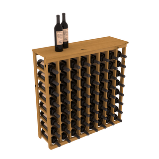 Elementcollection 8 Column Wine Island Rack With Top Oak Stained
