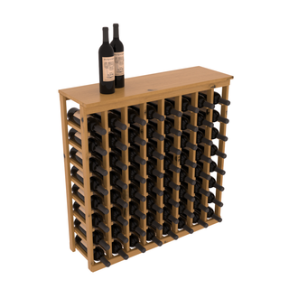 Elementcollection 8 Column Wine Island Rack With Top Oak Stained