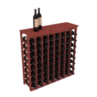 Elementcollection 8 Column Wine Island Rack With Top Cherry Stained