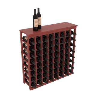 Elementcollection 8 Column Wine Island Rack With Top Cherry Stained