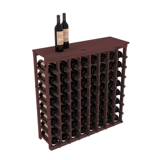 Elementcollection 8 Column Wine Island Rack With Top Walnut Stained