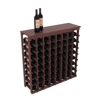 Elementcollection 8 Column Wine Island Rack With Top Walnut Stained