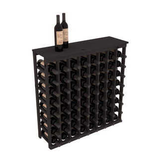 Elementcollection 8 Column Wine Island Rack With Top Black Stained