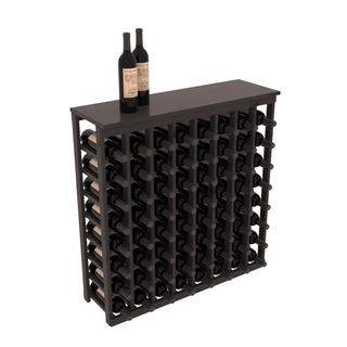 Elementcollection 8 Column Wine Island Rack With Top Black Stained