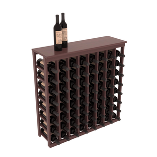 Elementcollection 8 Column Wine Island Rack With Top Walnut Stained
