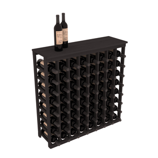 Elementcollection 8 Column Wine Island Rack With Top Black Stained