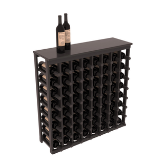 Elementcollection 8 Column Wine Island Rack With Top Black Stained