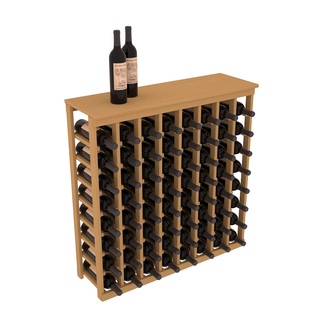 Elementcollection 8 Column Wine Island Rack With Top Oak Stained