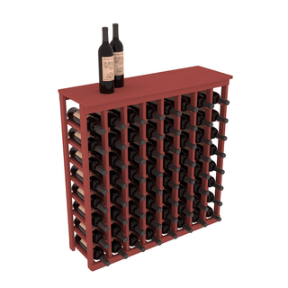 Elementcollection 8 Column Wine Island Rack With Top Cherry Stained