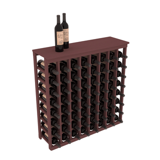 Elementcollection 8 Column Wine Island Rack With Top Walnut Stained