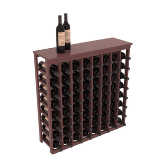 Elementcollection 8 Column Wine Island Rack With Top Walnut Stained