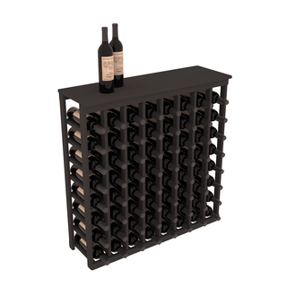 Elementcollection 8 Column Wine Island Rack With Top Black Stained