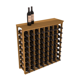 Elementcollection 8 Column Wine Island Rack With Top Oak Stained