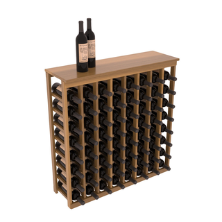 Elementcollection 8 Column Wine Island Rack With Top Oak Stained
