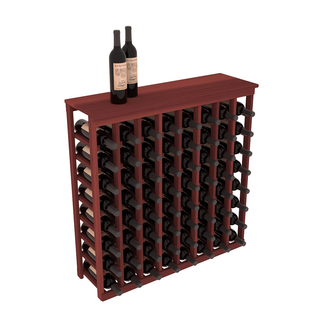 Elementcollection 8 Column Wine Island Rack With Top Cherry Stained