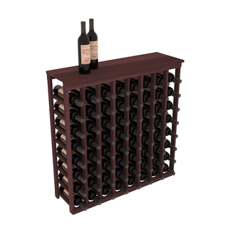 Elementcollection 8 Column Wine Island Rack With Top Walnut Stained