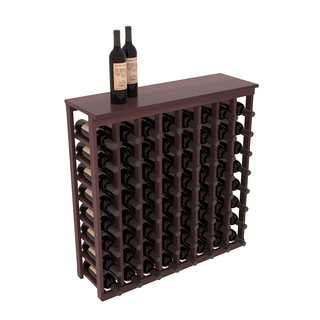 Elementcollection 8 Column Wine Island Rack With Top Walnut Stained