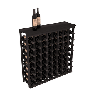 Elementcollection 8 Column Wine Island Rack With Top Black Stained