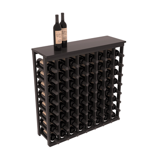 Elementcollection 8 Column Wine Island Rack With Top Black Stained