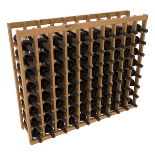 Elementcollection 10 Column Wood Wine Island Rack Oak Stained