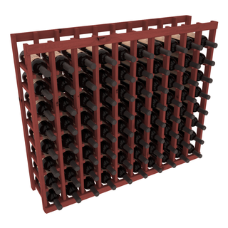Elementcollection 10 Column Wood Wine Island Rack Cherry Stained