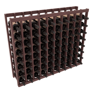 Elementcollection 10 Column Wood Wine Island Rack Walnut Stained