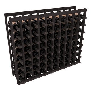 Elementcollection 10 Column Wood Wine Island Rack Black Stained