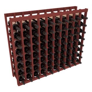 Elementcollection 10 Column Wood Wine Island Rack Cherry Stained