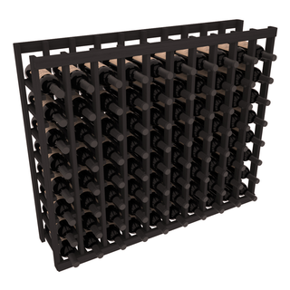 Elementcollection 10 Column Wood Wine Island Rack Black Stained