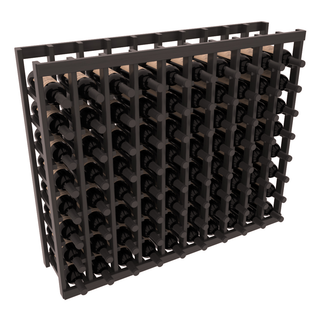 Elementcollection 10 Column Wood Wine Island Rack Black Stained