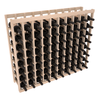 Elementcollection 10 Column Wood Wine Island Rack Unstained Element Collection