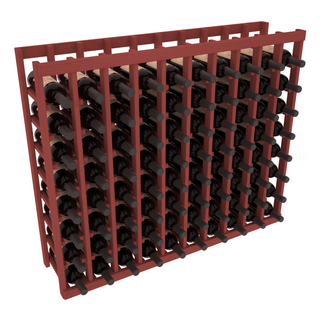 Elementcollection 10 Column Wood Wine Island Rack Cherry Stained