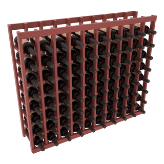 Elementcollection 10 Column Wood Wine Island Rack Cherry Stained
