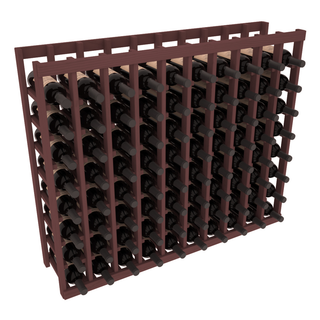 Elementcollection 10 Column Wood Wine Island Rack Walnut Stained
