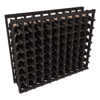 Elementcollection 10 Column Wood Wine Island Rack Black Stained