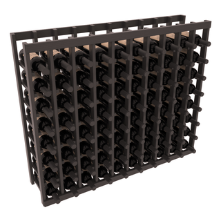 Elementcollection 10 Column Wood Wine Island Rack Black Stained