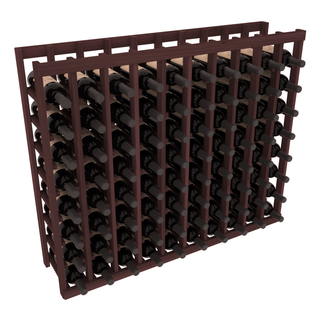 Elementcollection 10 Column Wood Wine Island Rack Walnut Stained