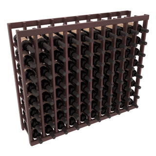 Elementcollection 10 Column Wood Wine Island Rack Walnut Stained
