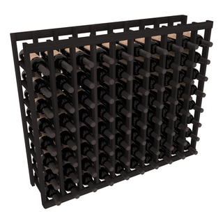 Elementcollection 10 Column Wood Wine Island Rack Black Stained