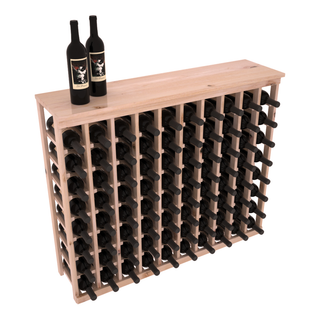 Elementcollection 10 Column Wood Wine Island Rack With Top Unstained