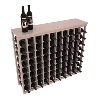 Elementcollection 10 Column Wood Wine Island Rack With Top Greywash Stained
