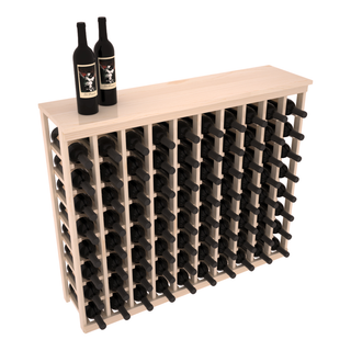 Elementcollection 10 Column Wood Wine Island Rack With Top Unstained