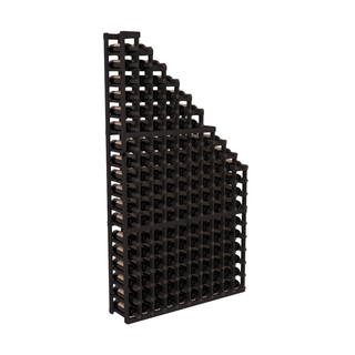 Elementcollection 10 Column Waterfall Wood Wine Rack Black Stained