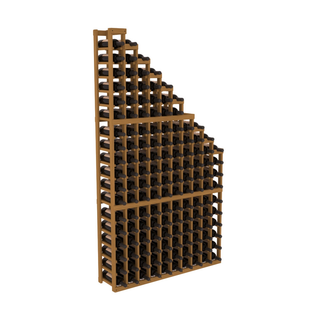 Elementcollection 10 Column Waterfall Wood Wine Rack Oak Stained