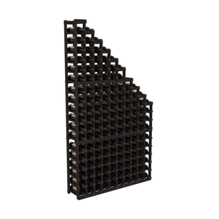 Elementcollection 10 Column Waterfall Wood Wine Rack Black Stained